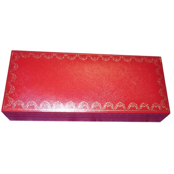 MUST DE CARTIER red Stylo Hard Box perfect for storage of pen, jewelry, glasses - Picture 1 of 8